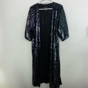 Dark Sequin Kimono